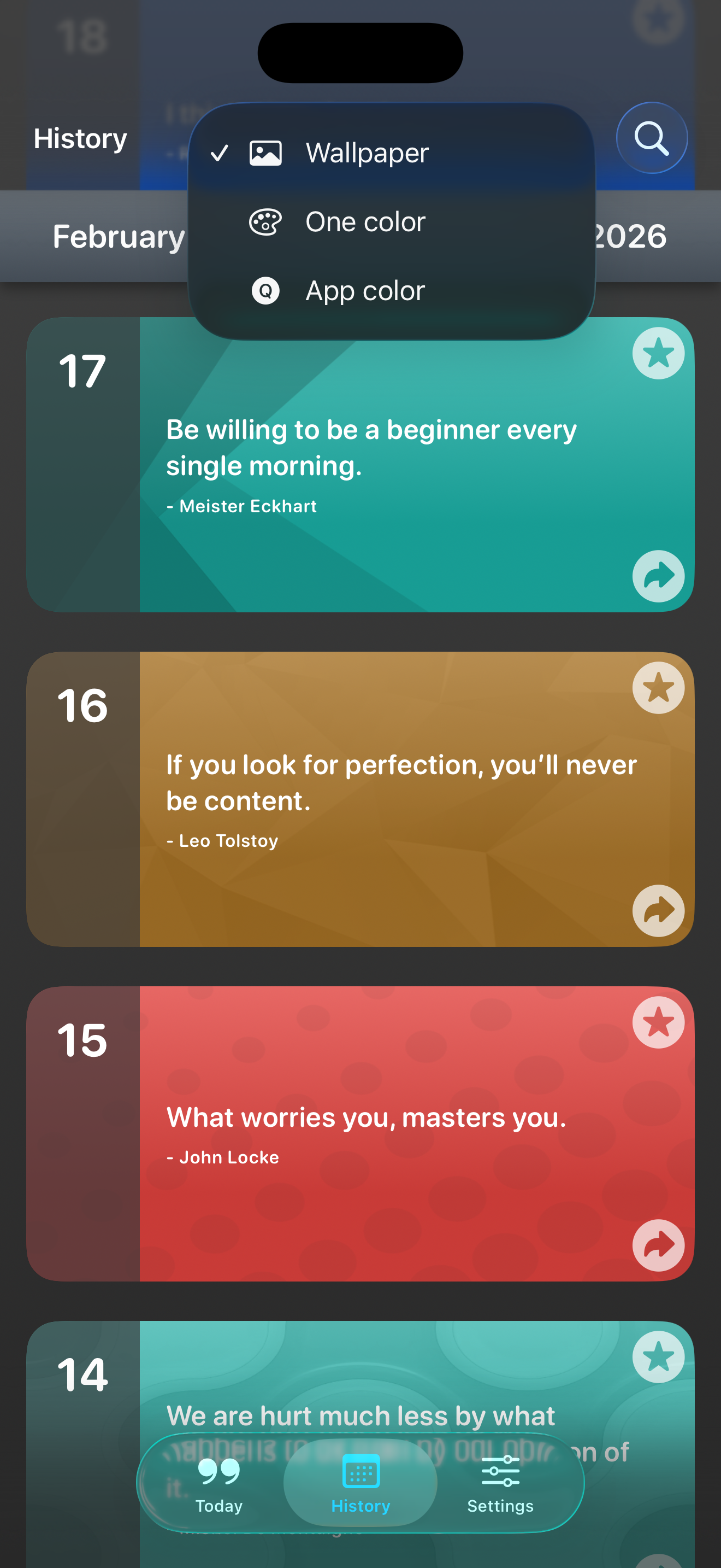 Quotusphere - Screenshot 2 showing product features and functionality