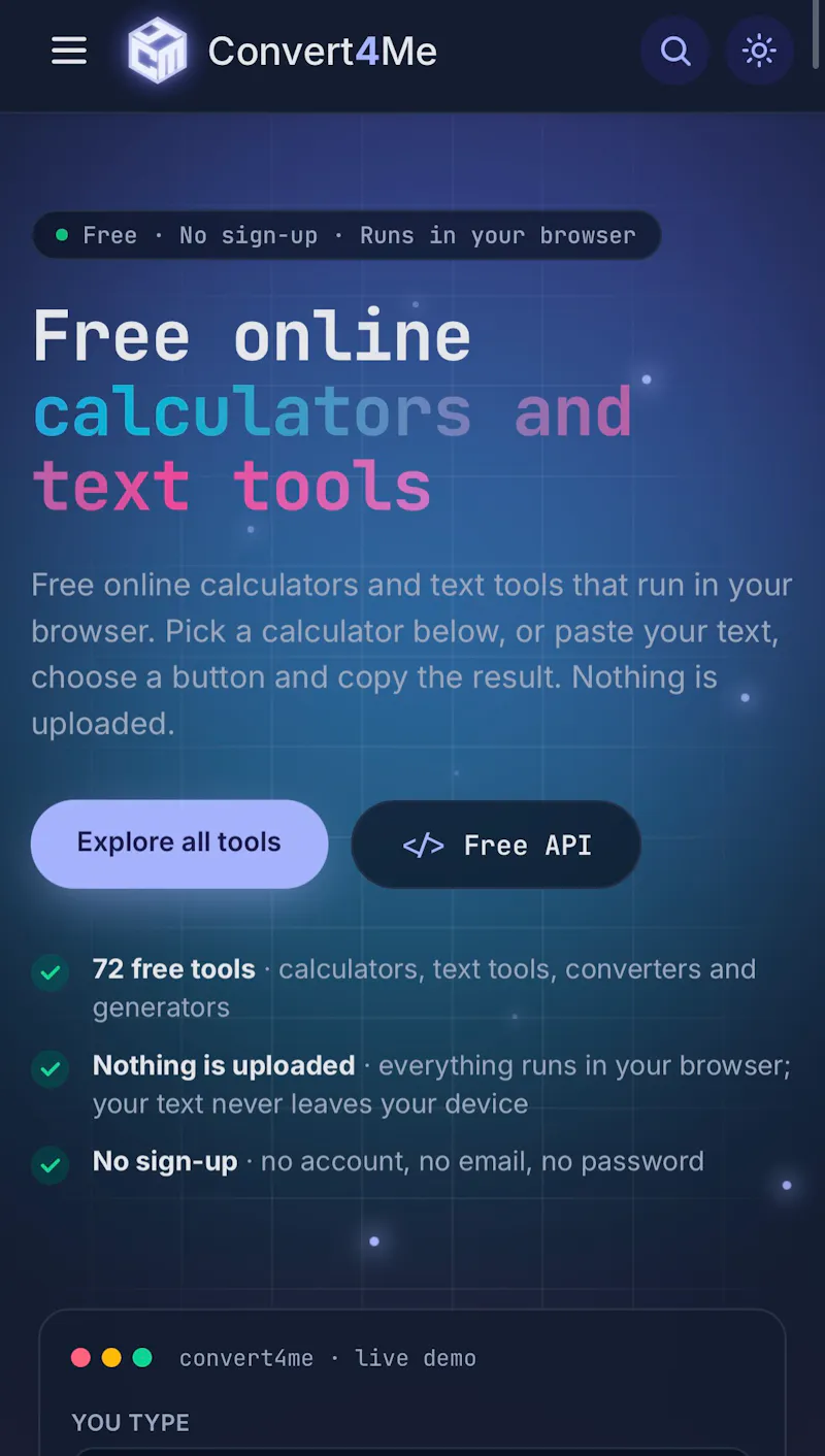 Convert4Me screenshot 1