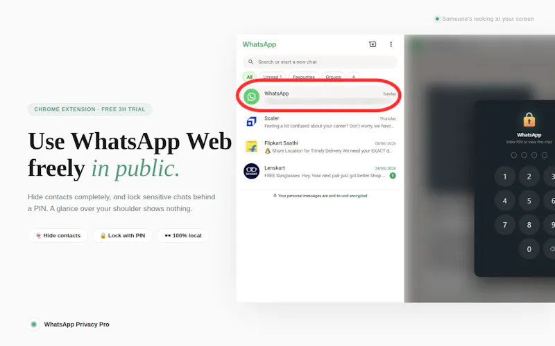 WhatsApp Hide & Lock Chats  screenshot 2