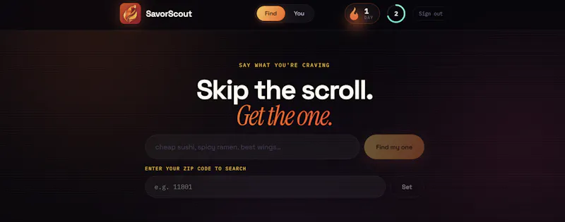 Savor Scout  screenshot 1