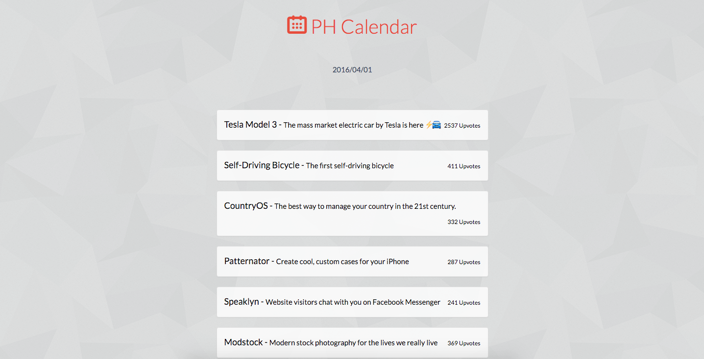 PH Calendar gallery image