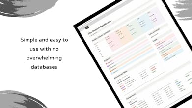 The Student Dashboard | Notion Template gallery image