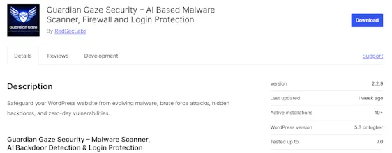 Guardian Gaze WordPress Security Plugin gallery image
