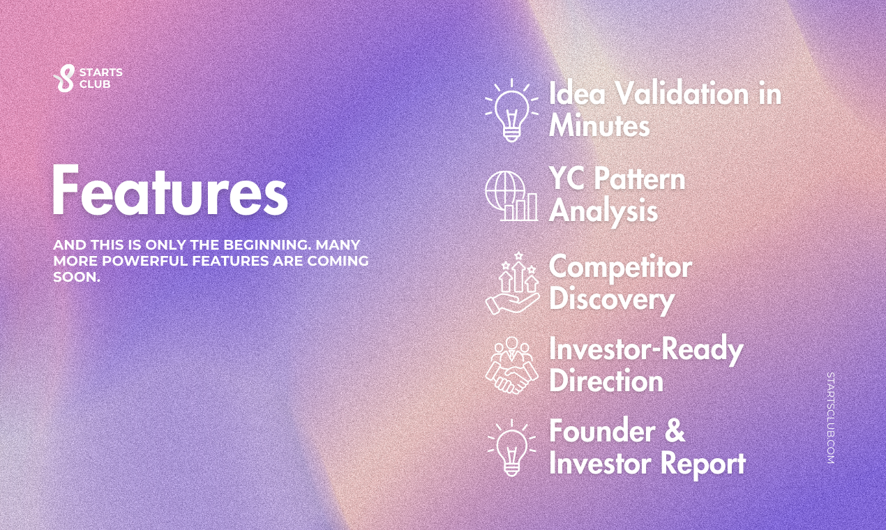 Starts Club - Screenshot 5 showing product features and functionality