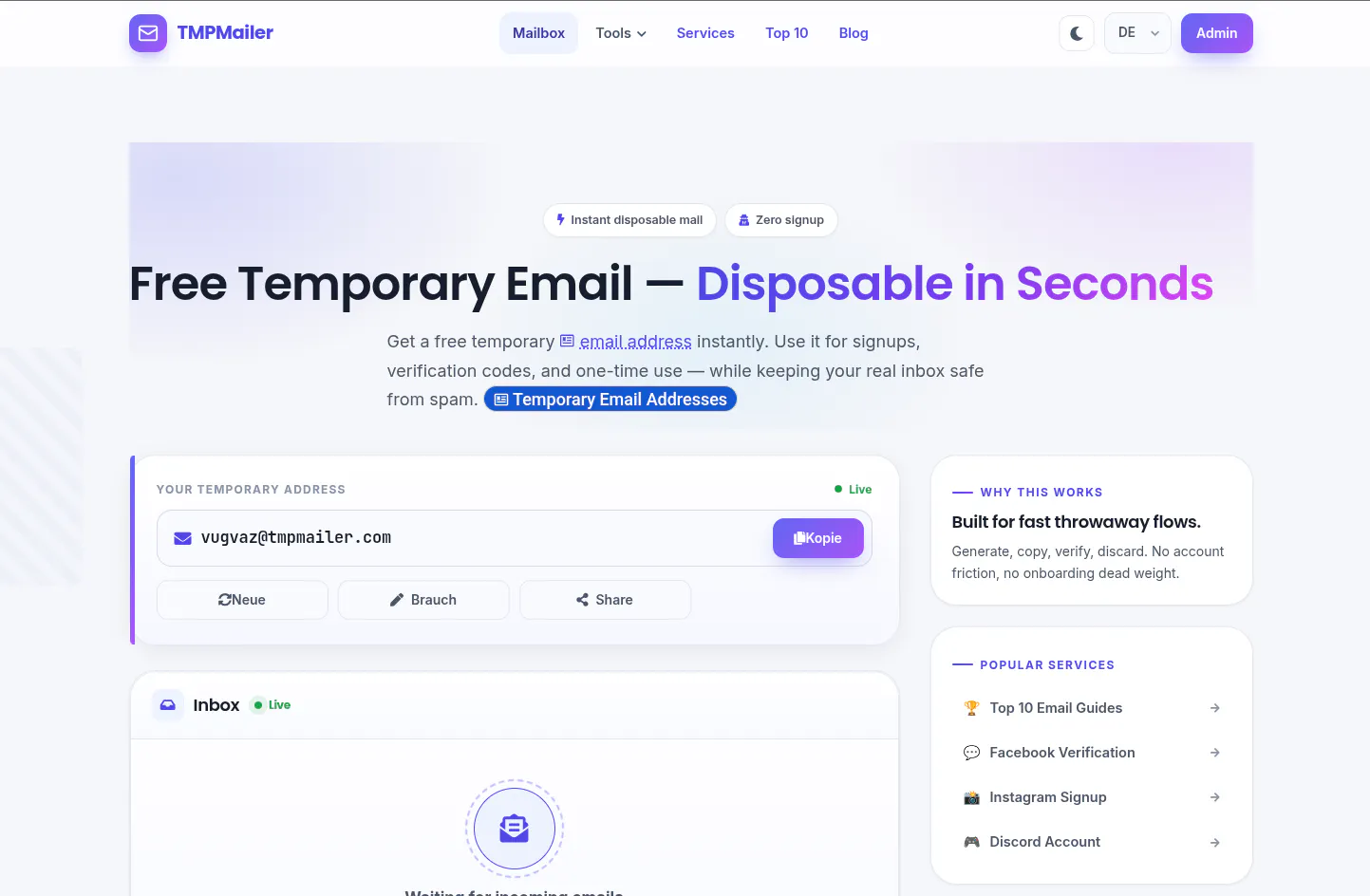 TmpMailer gallery image