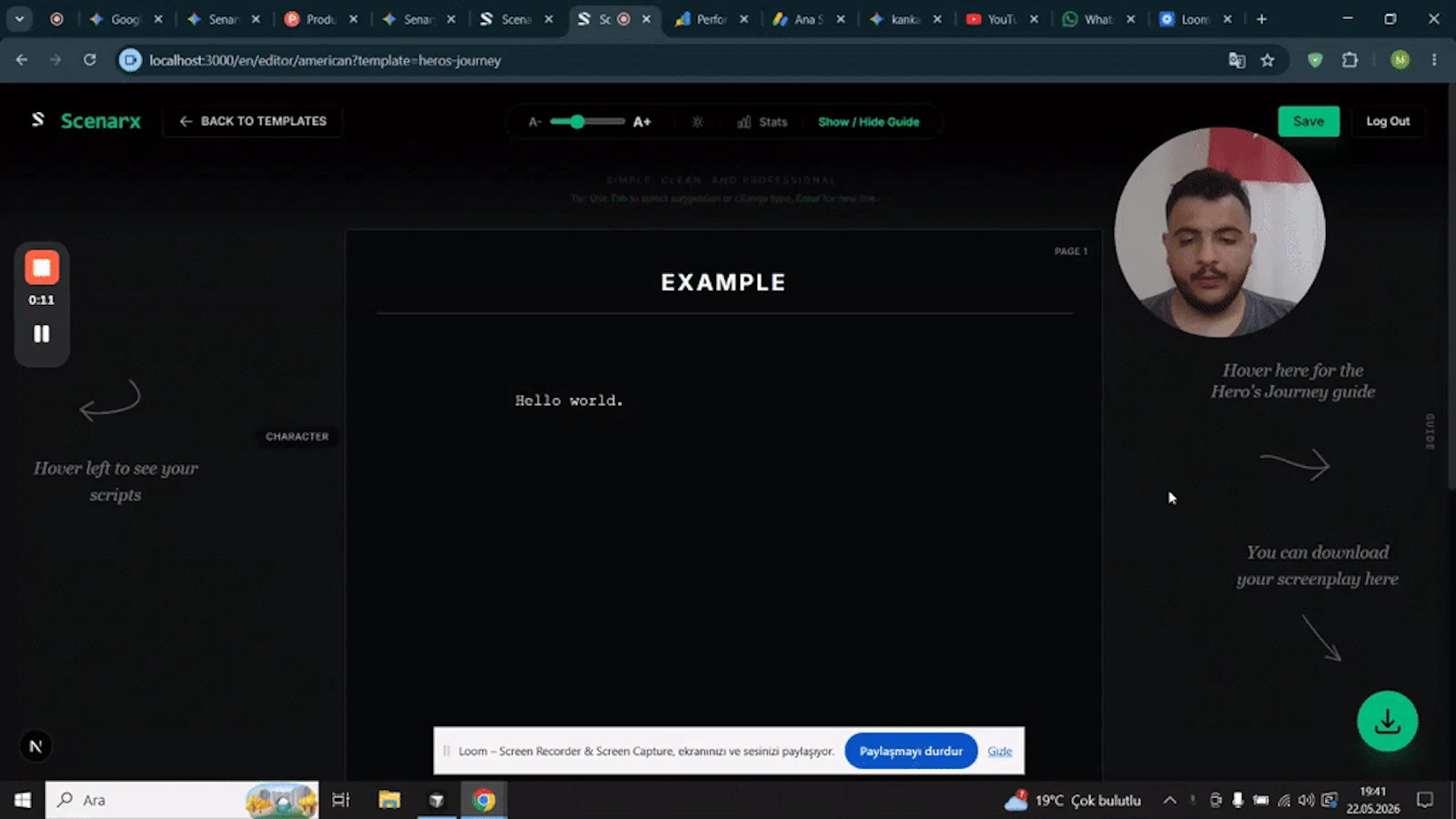 Scenarx screenshot 1 (video preview)