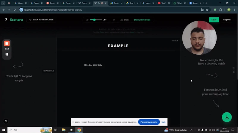 Scenarx screenshot 1 (video preview)