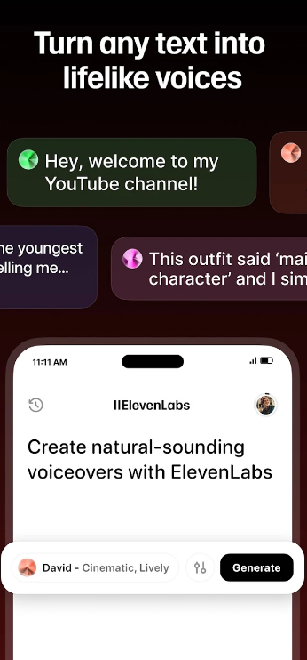 ElevenLabs app for iOS and Android media 3