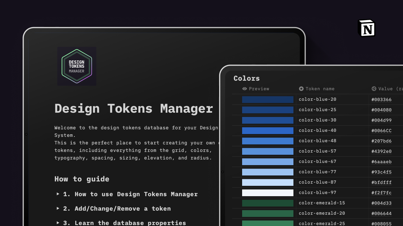 Design Tokens Manager สำหรับแนวคิด - การจัดการโทเค็นการออกแบบอย่างง่ายดายในแนวคิด media 1