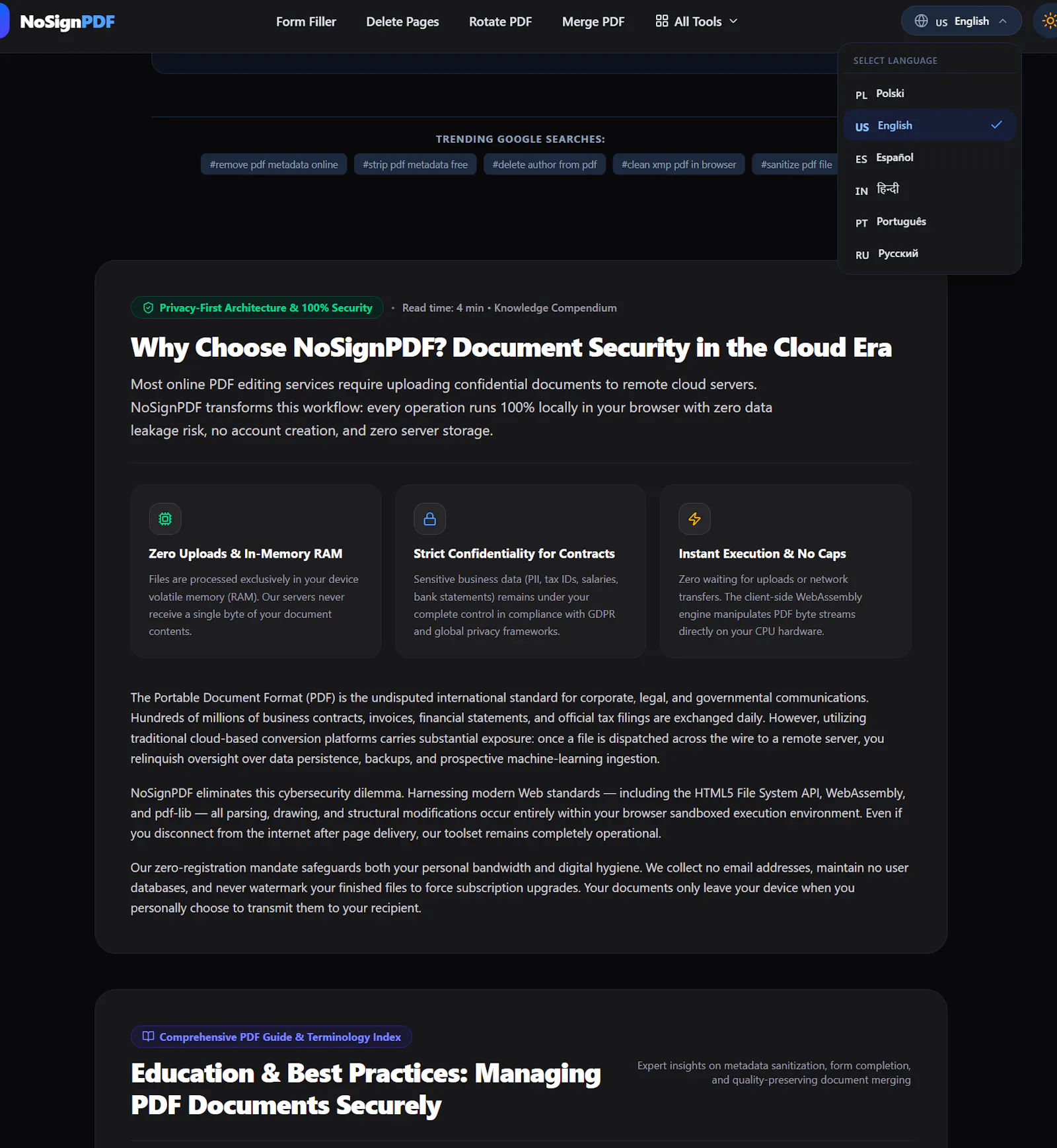 NoSignPDF screenshot 1
