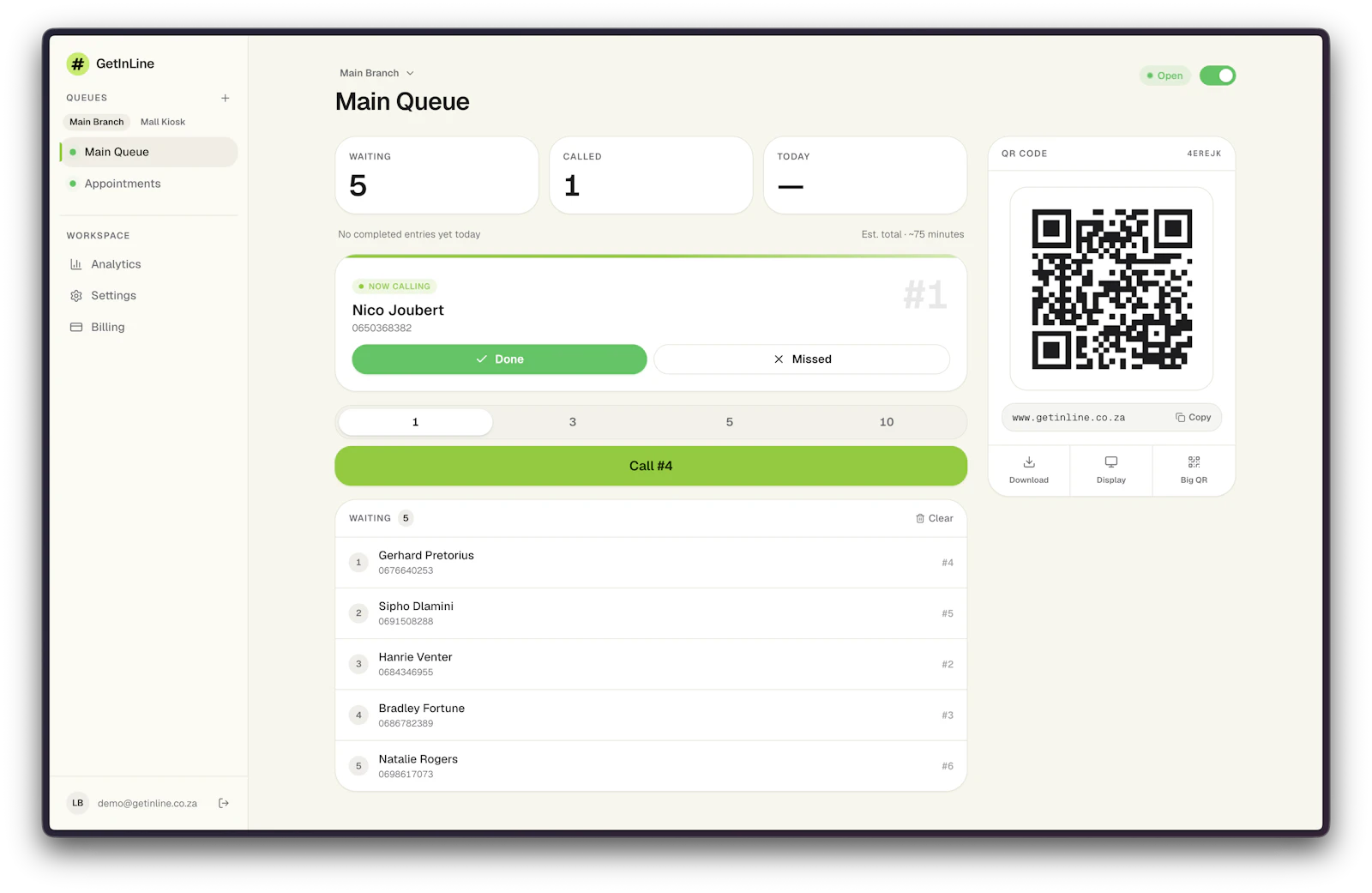 GetInLine screenshot 2