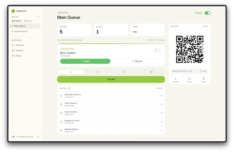 GetInLine screenshot 2