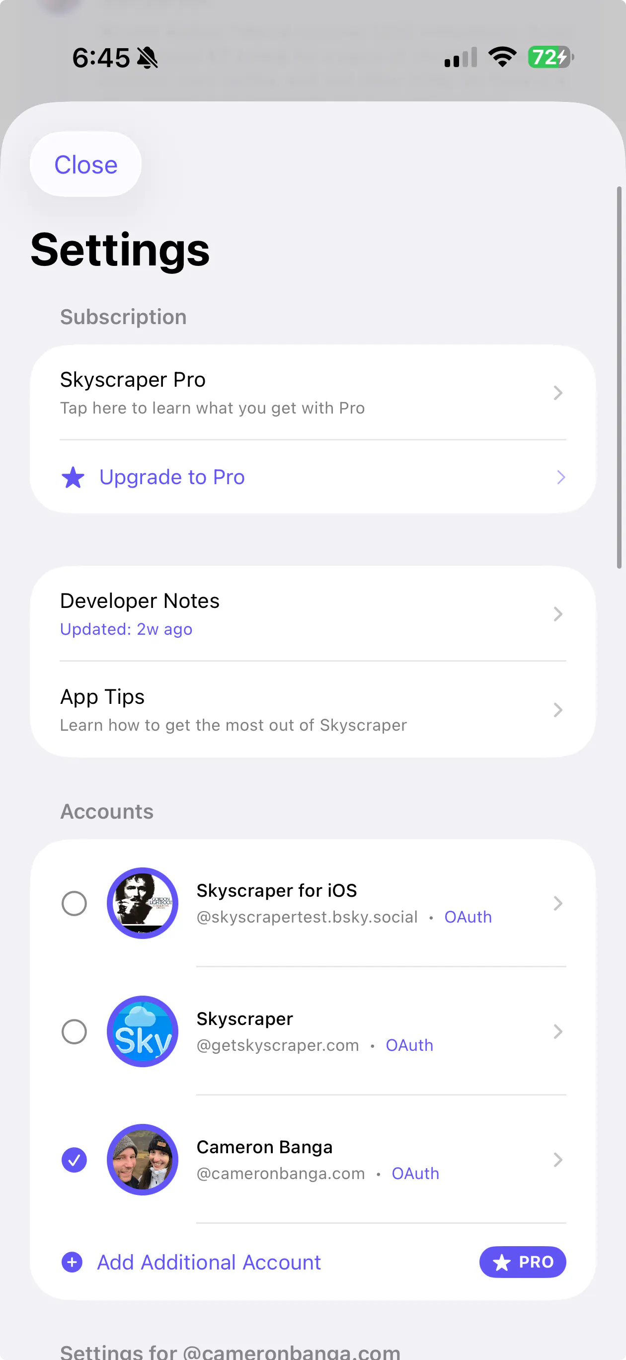 Skyscraper for Bluesky, an iOS client gallery image