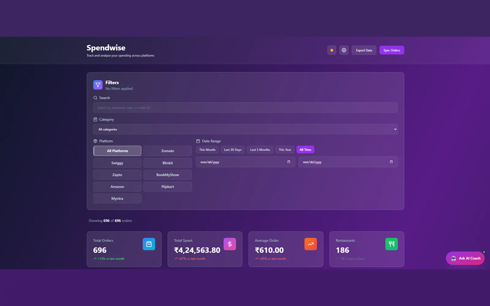 Spendwise screenshot 2