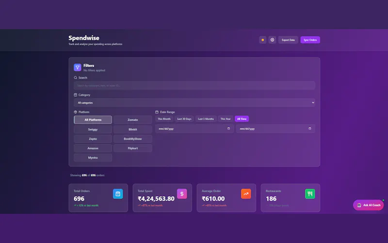 Spendwise screenshot 2
