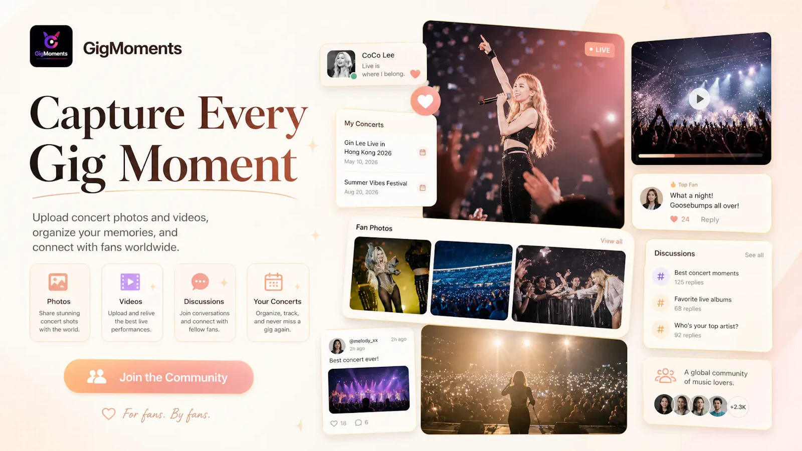 GigMoments screenshot 1