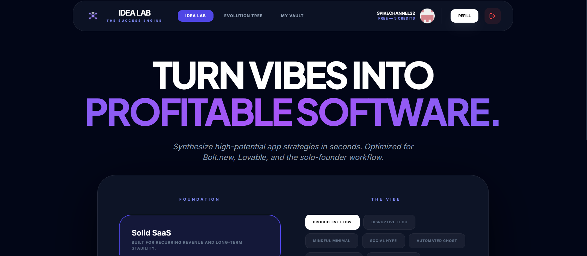 Idea Lab AI AI-powered App Blueprint Gen logo