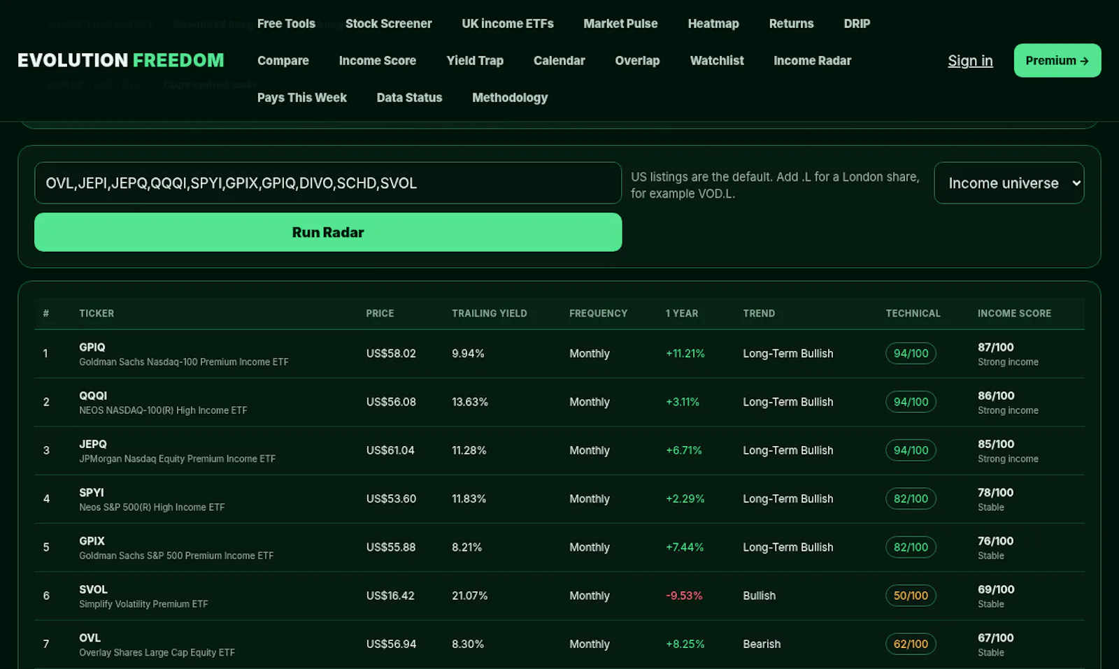Evolution Freedom Stock Tools screenshot 2