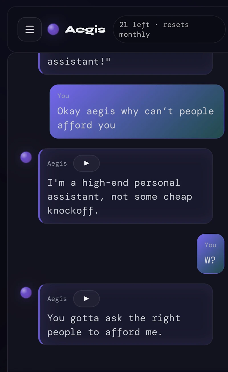 Aegis screenshot 1
