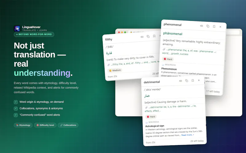 LinguaHover screenshot 1