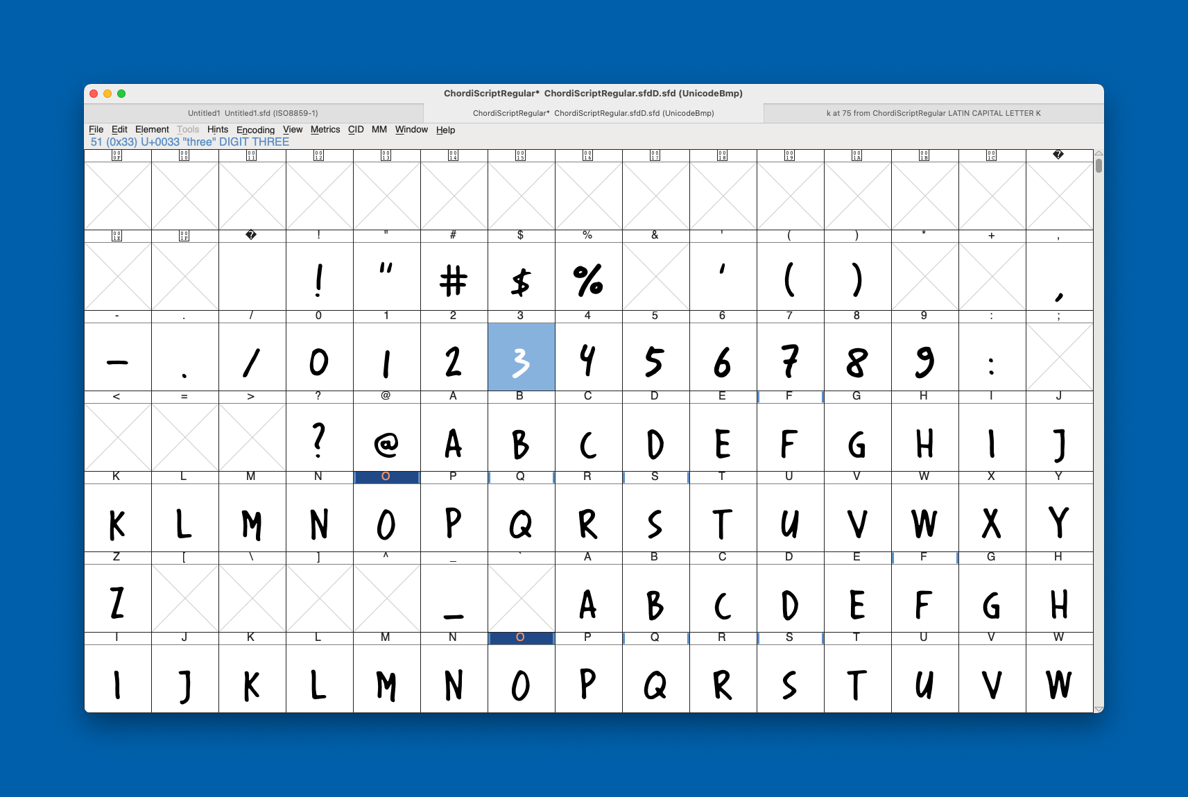 FontForge gallery image