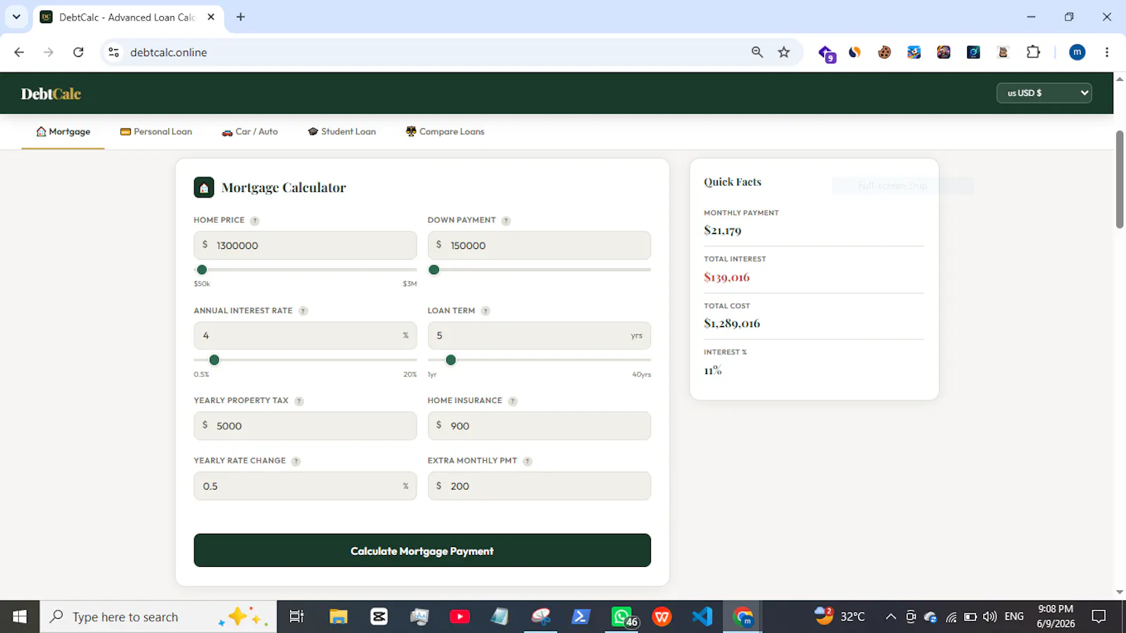 DebtCalc screenshot 1