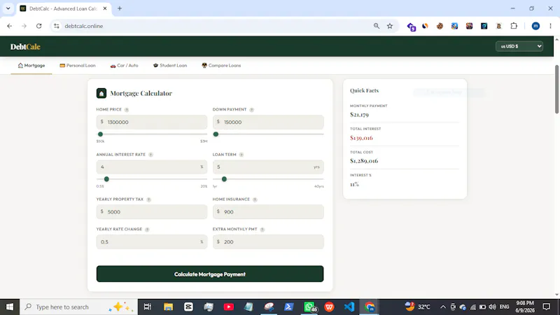DebtCalc screenshot 1