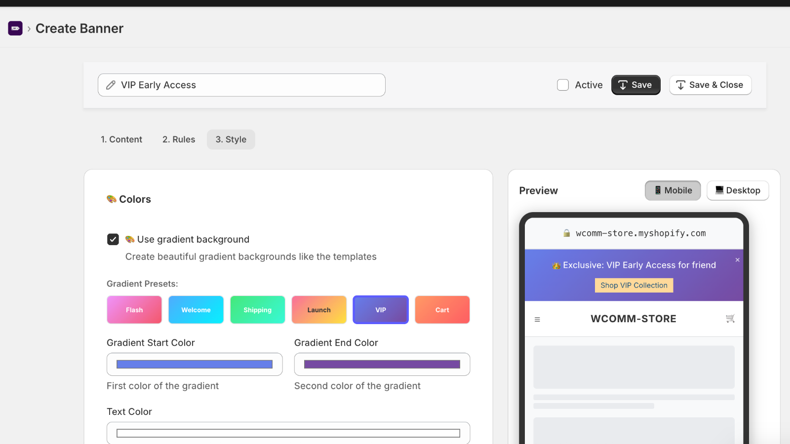 TagTour: Shopify App for Custom Banners gallery image