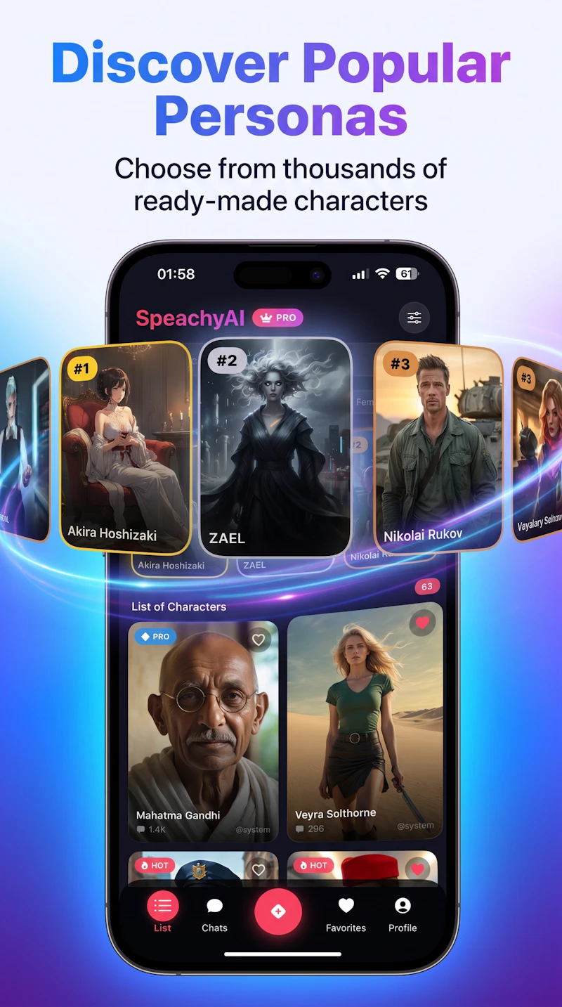SpeachyAI: AI Character Chat screenshot 2