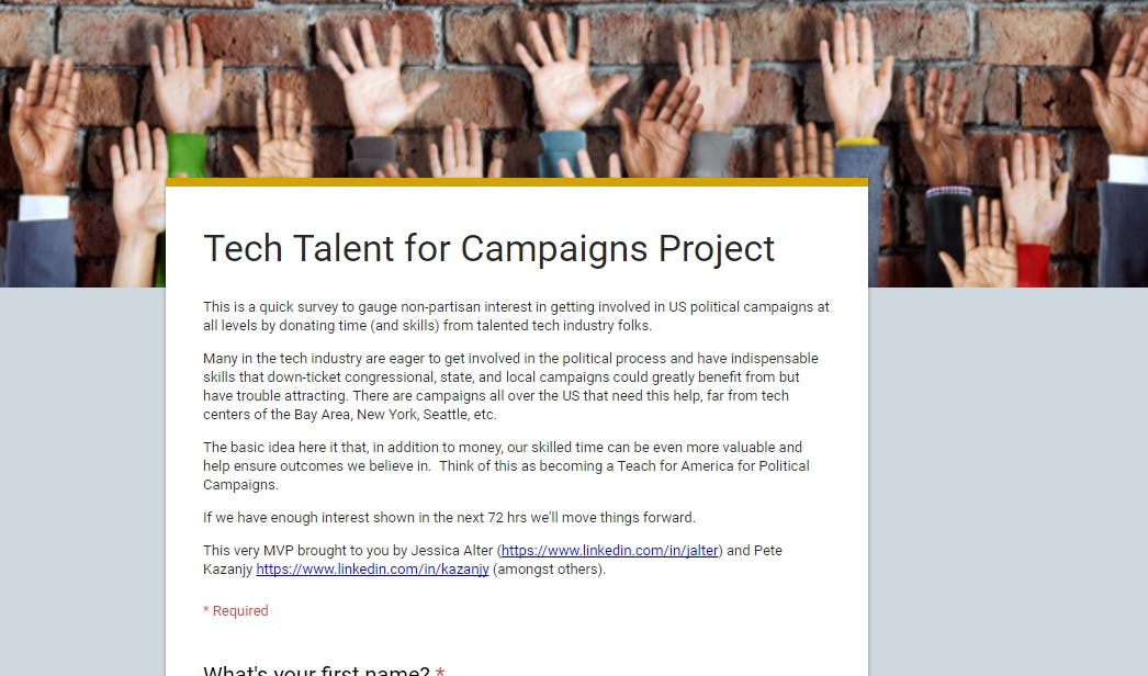 Tech Talent for Campaigns Project media 1