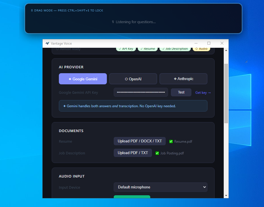Vantage Voice (Interview Co-pilot) gallery image