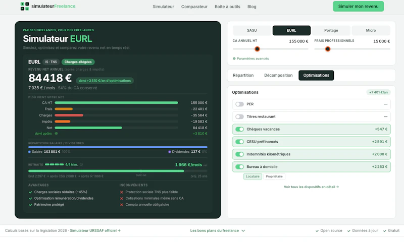 simulateurFreelance screenshot 5