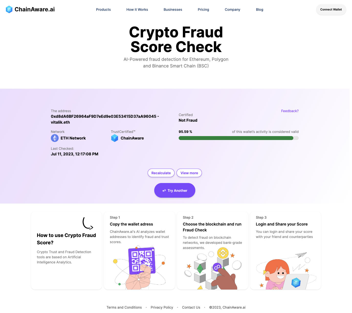 ChainAware.ai: AI-powered Fraud Detection for crypto. | Product Hunt