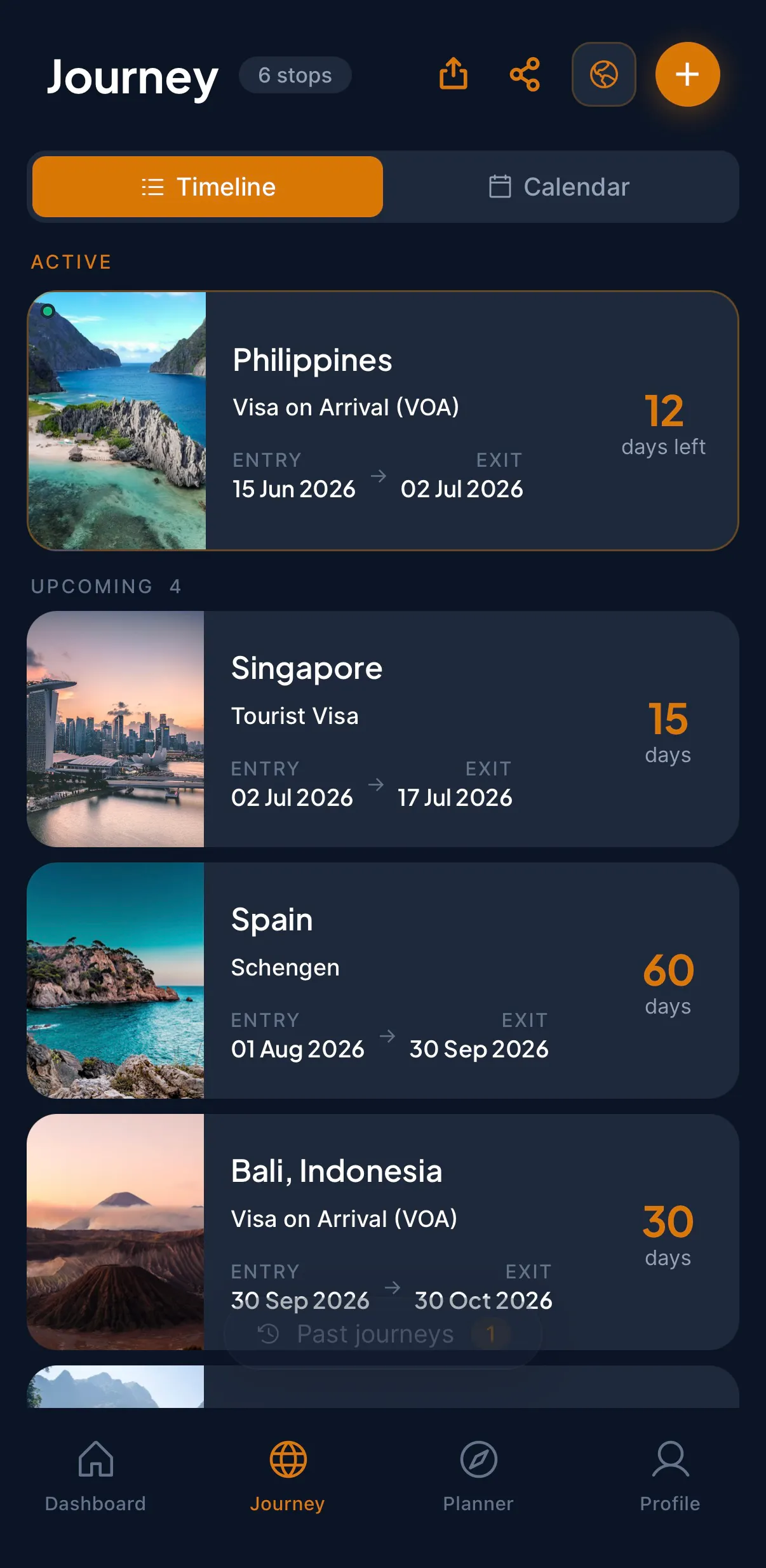 Visa Run: Nomad Travel Tracker gallery image