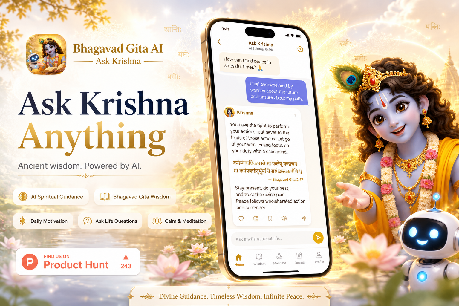 Bhagavad Gita AI: Ask Krishna gallery image