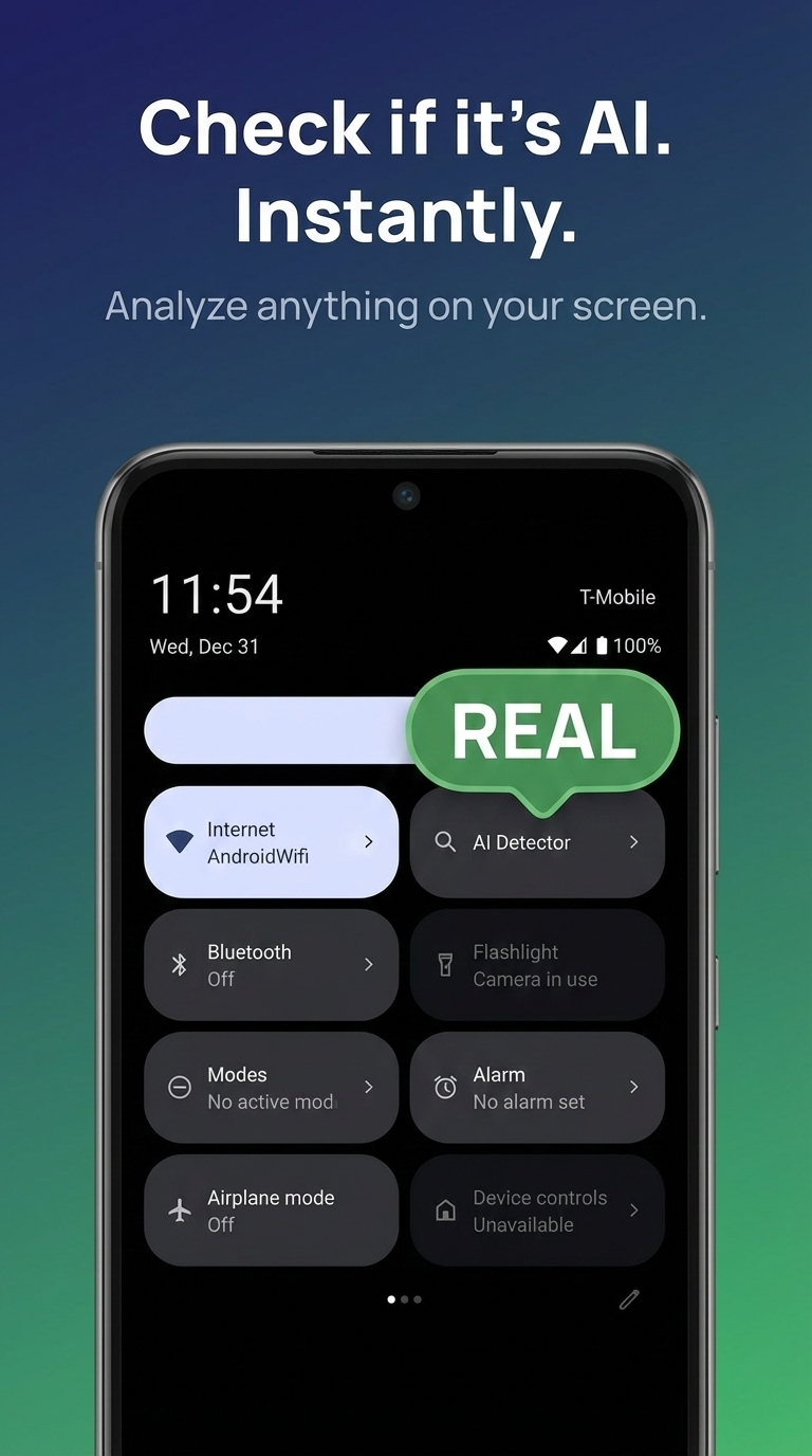 AI Detector QuickTile Analysis gallery image