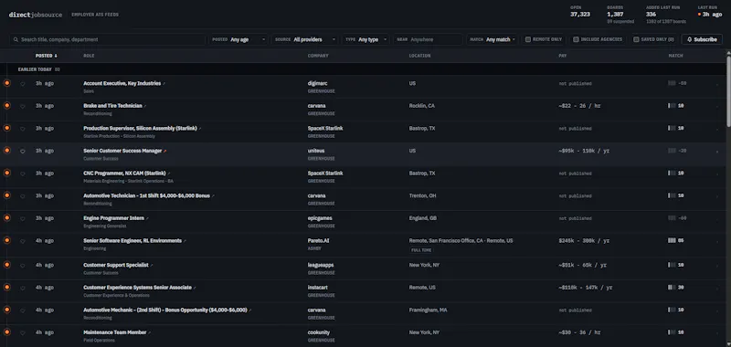 DirectJobSource screenshot 2