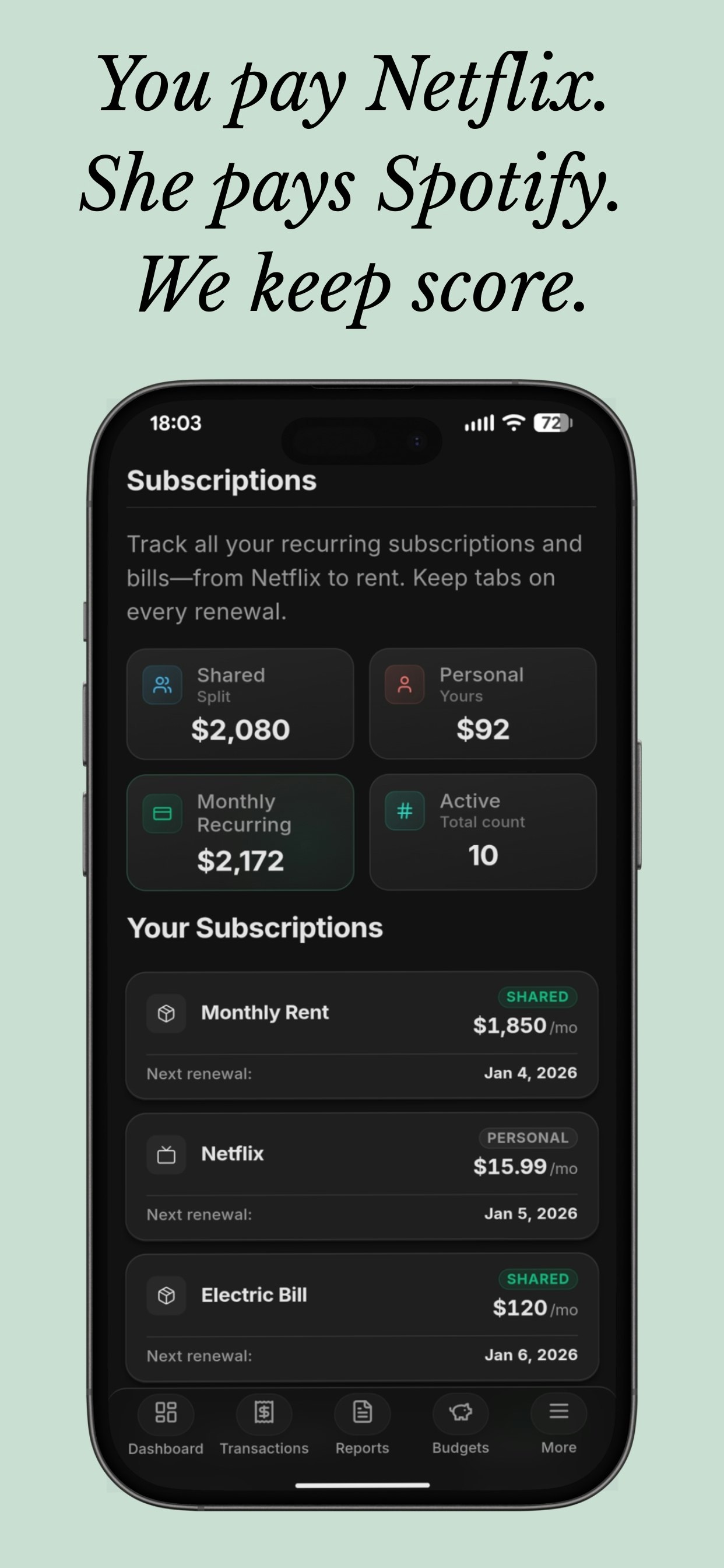 Halfway: Couples budget app - Screenshot 5 showing product features and functionality