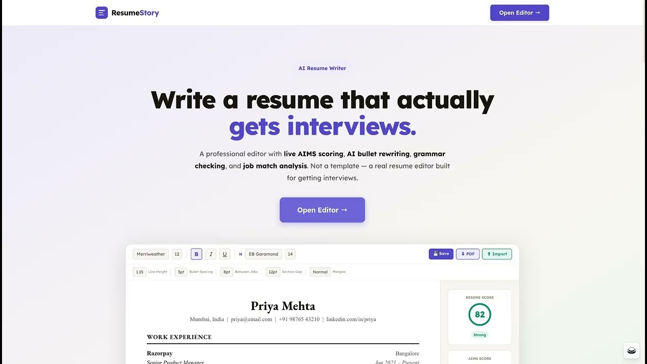 Resume Story gallery image