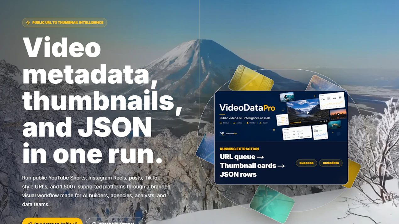 VideoDataPro product