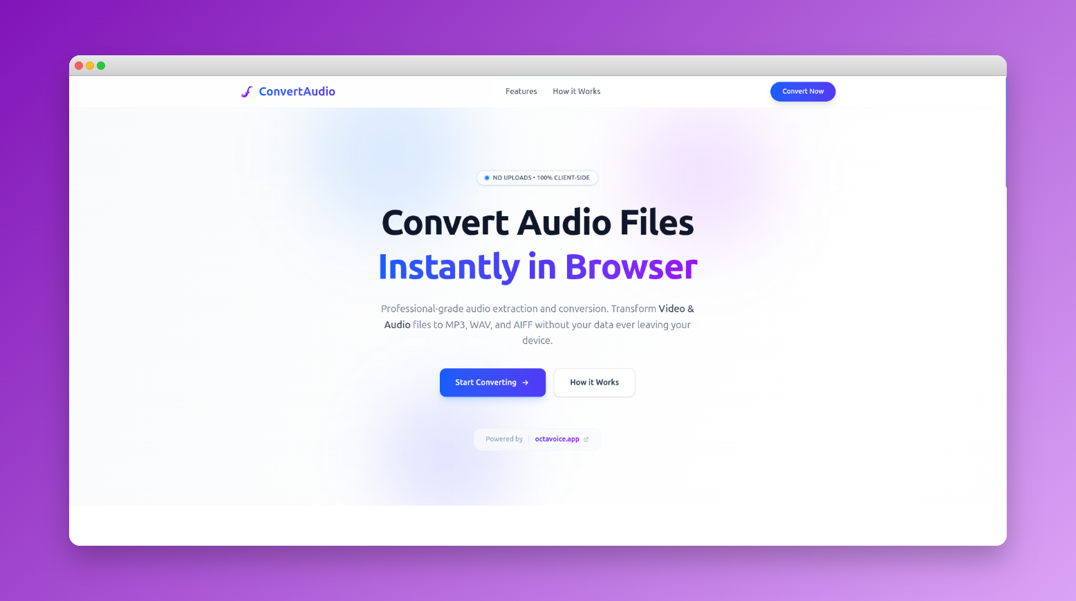Convert Audio - Screenshot 2 showing product features and functionality