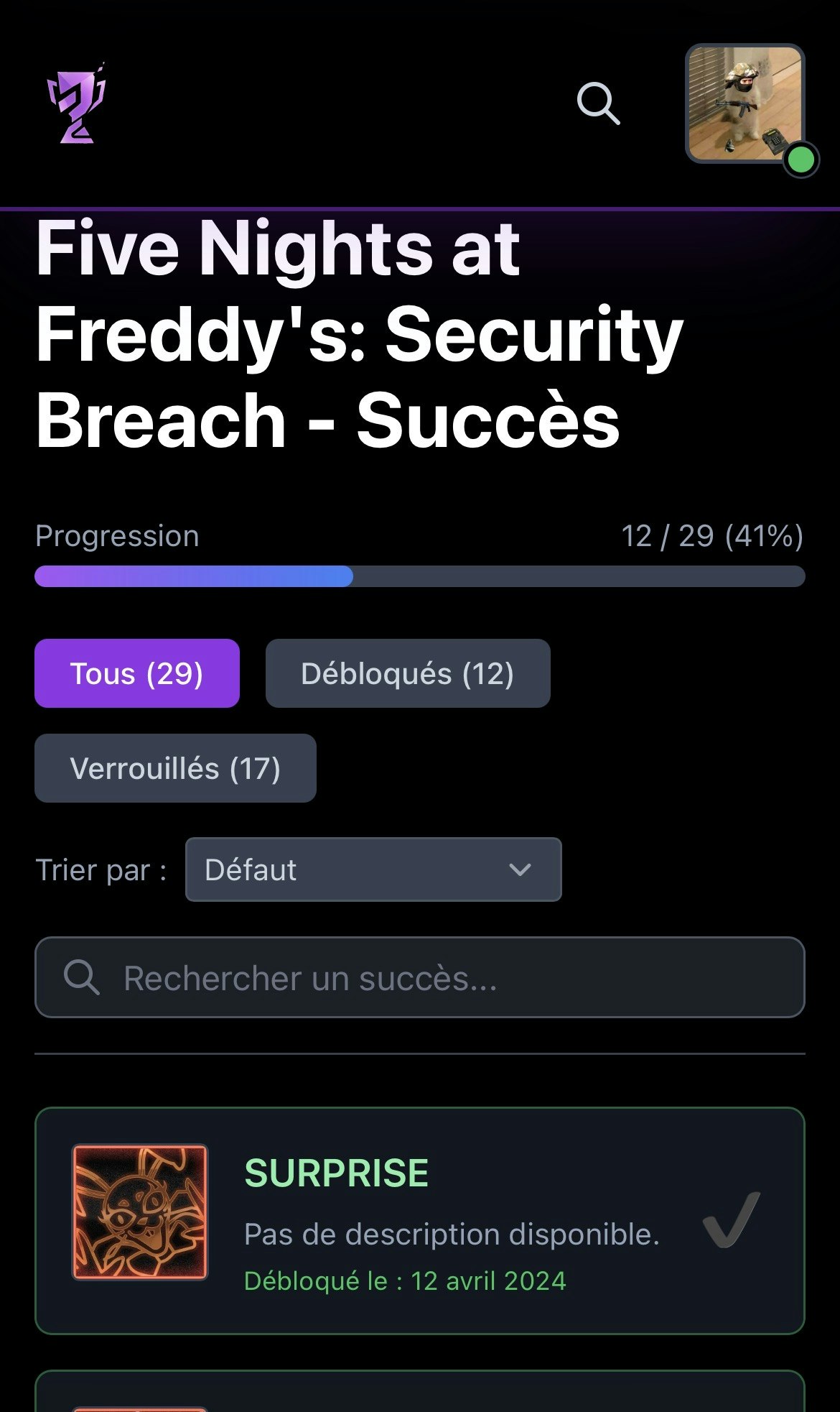 TrophyCalc gallery image
