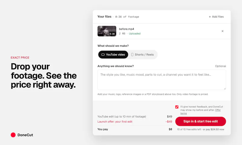 DoneCut screenshot 2