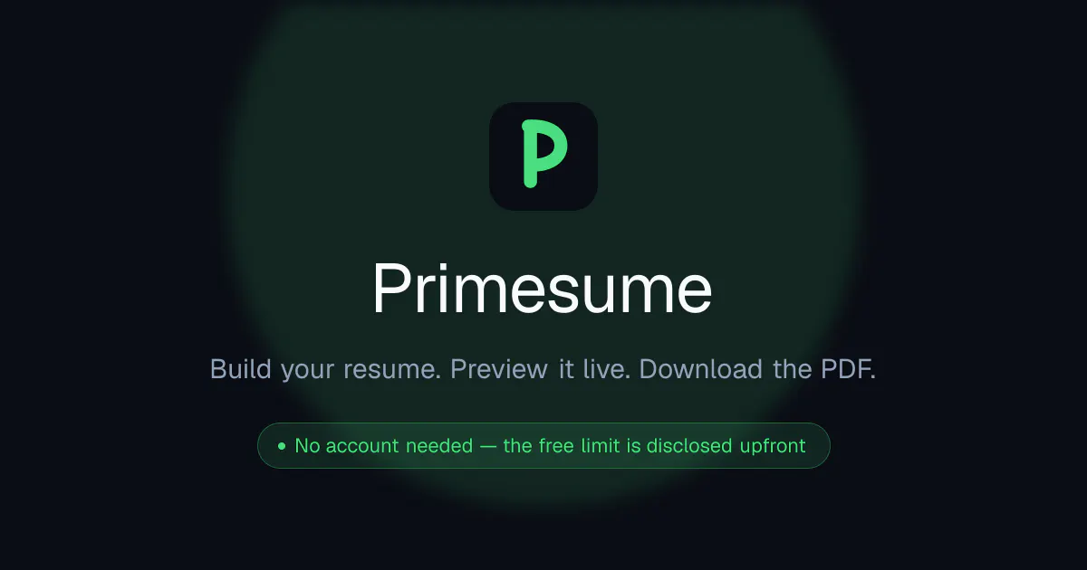 Primesume gallery image
