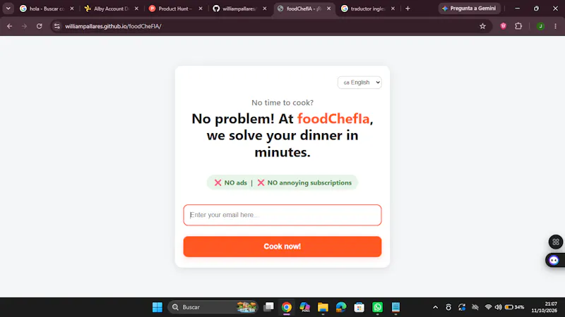 foodChefIA screenshot 1