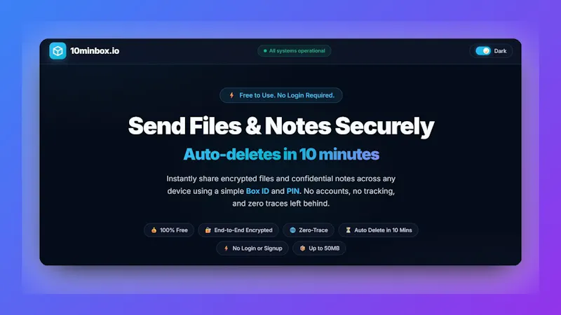 10minbox screenshot 1 (video preview)