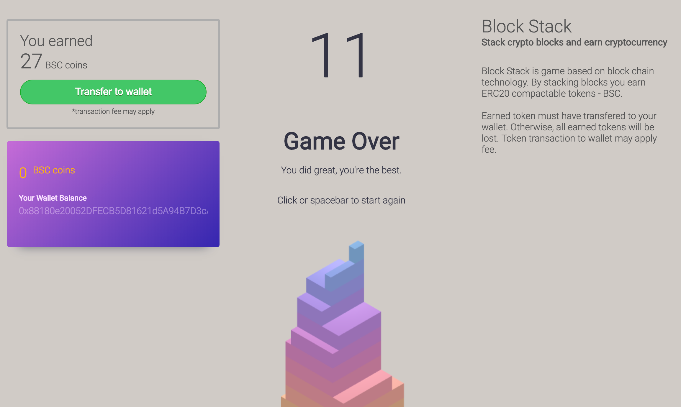 Block Stack crypto game gallery image