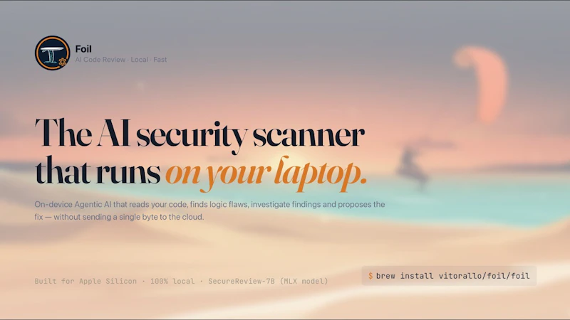Foil AI Code Security screenshot 1 (video preview)
