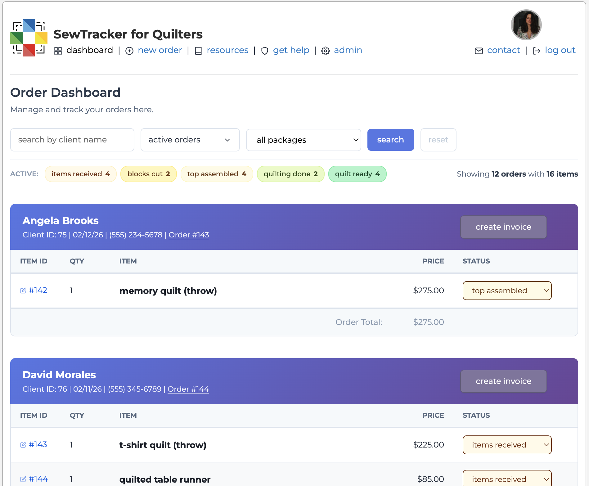 SewTracker gallery image