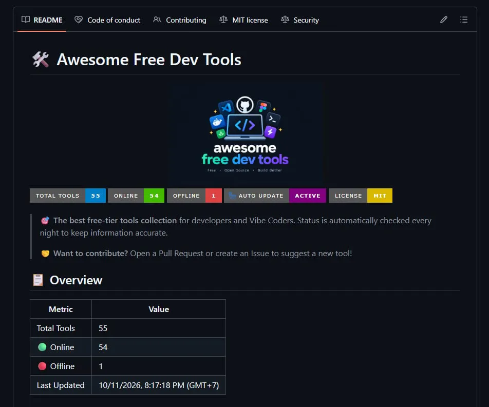 Awesome Free Dev Tools gallery image